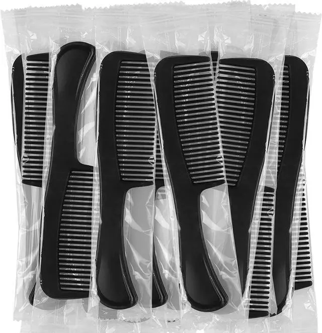 Main image of 30 Pack Bulk Hair Combs, Individually Wrapped for Women, Kids | Hotel, Airbnb, Shelter, Nursing Home, Charity and Church (Black)