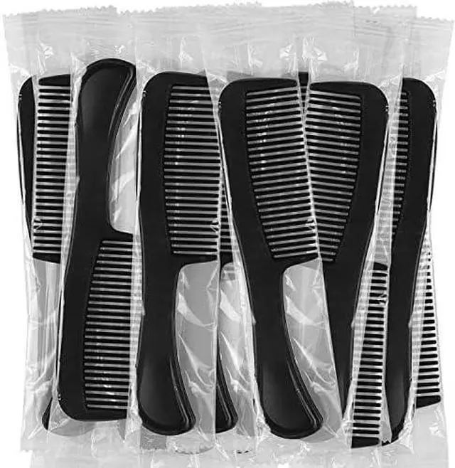 Alt view image 6 of 6 - 30 Pack Bulk Hair Combs, Individually Wrapped for Women, Kids | Hotel, Airbnb, Shelter, Nursing Home, Charity and Church (Black)