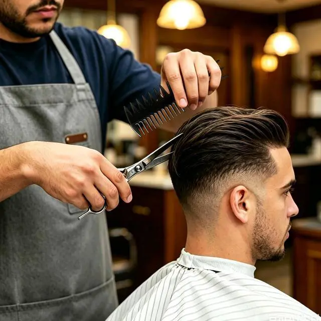 Alt view image 6 of 7 - 3Pcs Hair Styling Combs Set for Men Black Barber Wide Tooth Texture Comb for Quiff, Pompadour, Slick Back, Fauxhawk, Undercut Fish Tail Bone Design Dual-Sided Grooming Kit