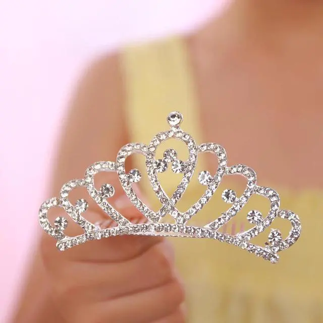Alt view image 4 of 4 - JWICOS Mini Princess Comb Silver Crystal Hair Comb Rhinestone Hair Accessories Comb Headband Decorations for Women