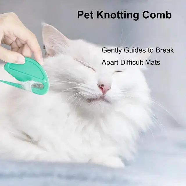 Alt view image 2 of 7 - Dematting Comb for Cats & Dogs, 5 Pack, Matted Hair Remover Tool | Rounded Tips Protect Skin, Concealed Blades for Added Safety, Glides Through Tough Mats, Medium to Long Coats