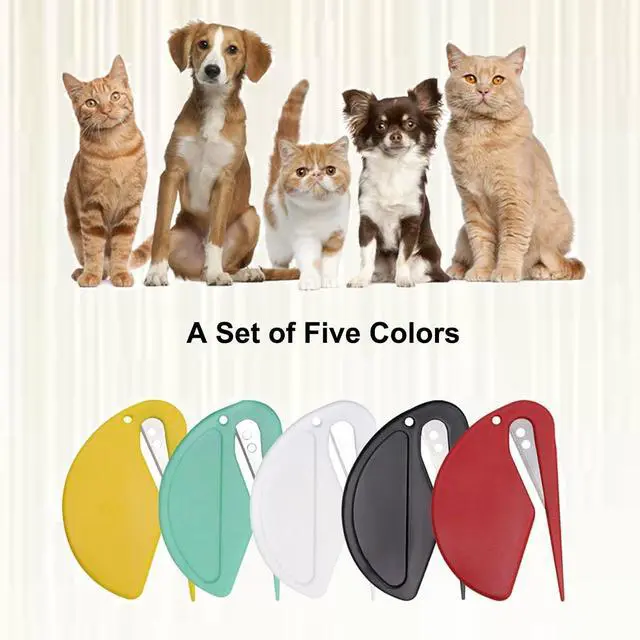Alt view image 7 of 7 - Dematting Comb for Cats & Dogs, 5 Pack, Matted Hair Remover Tool | Rounded Tips Protect Skin, Concealed Blades for Added Safety, Glides Through Tough Mats, Medium to Long Coats