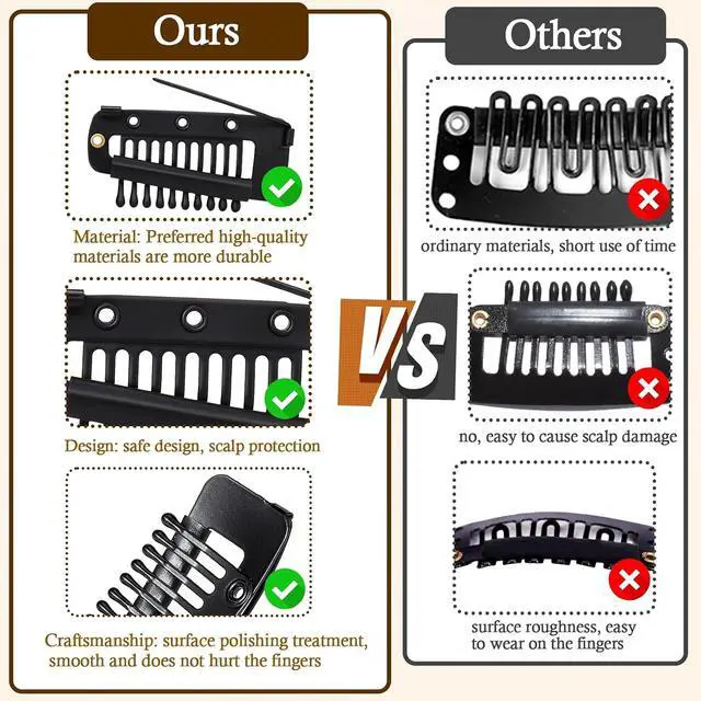Alt view image 6 of 7 - Vodolo Chunni Clips with Safety Pins,8 PCS Strong Chunni Grip Dupatta Setting Clips Indian for Woman Black