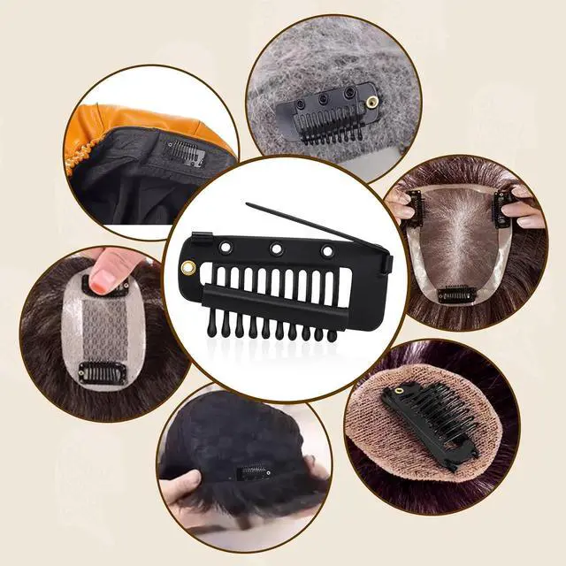 Alt view image 7 of 7 - Vodolo Chunni Clips with Safety Pins,8 PCS Strong Chunni Grip Dupatta Setting Clips Indian for Woman Black