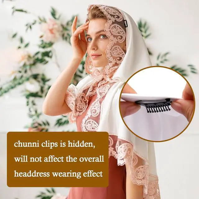 Alt view image 4 of 7 - Vodolo Chunni Clips with Safety Pins,8 PCS Strong Chunni Grip Dupatta Setting Clips Indian for Woman Black