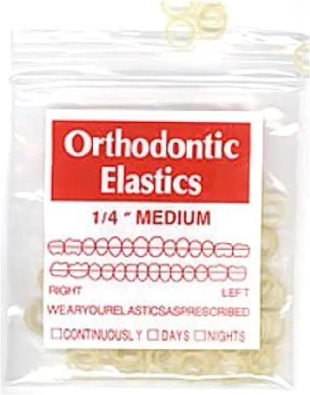 Main image of 100 pack Orthodontic Elastics Bands 1/4 Inch diameter - Great for Dreadlocks, Braids, Top knots