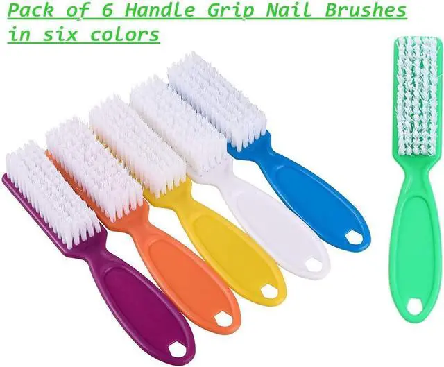 Alt view image 2 of 4 - 6 Pcs Handle Grip Nail Brush,Nail Cleaning Brushes for Toes and Fingernail