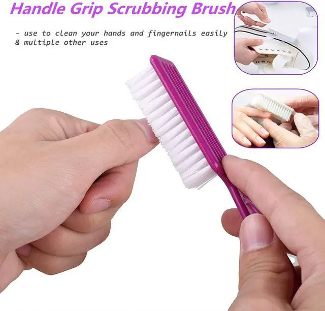 Alt view image 3 of 4 - 6 Pcs Handle Grip Nail Brush,Nail Cleaning Brushes for Toes and Fingernail
