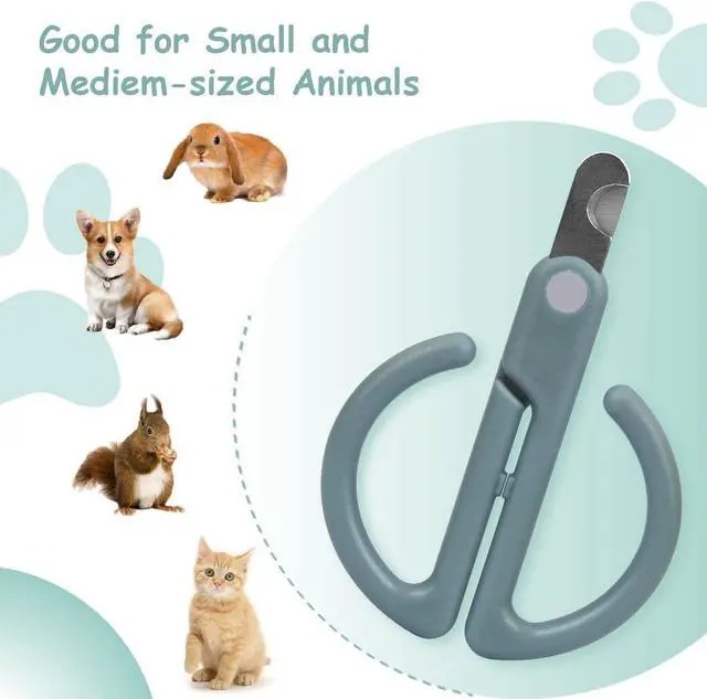 Alt view image 4 of 7 - Cat Nail Clippers, Cat Claw Trimmer for Pet Grooming Tool, Easy Cutting Cat Claw Clippers, Dog Nail Clippers, Angled Blade Sharp Claw Scissors for Small Animals Rabbit Puppy Kitten