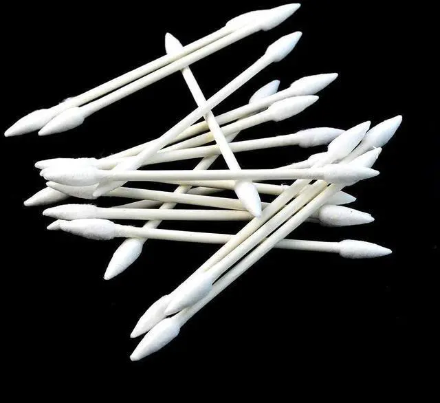 Main image of 800 Pieces Cotton Swabs, Double Precision Tips with Paper Stick, 4 Packs, 200 Pieces 1 Pack (Double-Pointed Shape)