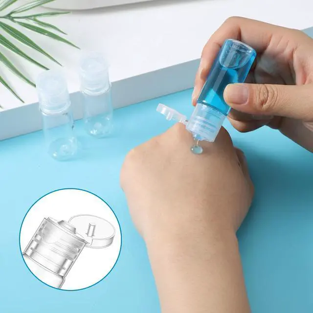 Alt view image 4 of 6 - 12 Piece 15ml/0.5oz Small Travel Tube Bottles Travel Size Make up Sample Containers Leak Proof Clear Plastic Mini Cosmetic Bottles Refillable Empty Lotion Squeeze Bottle for Liquid Toiletries Cosmetic