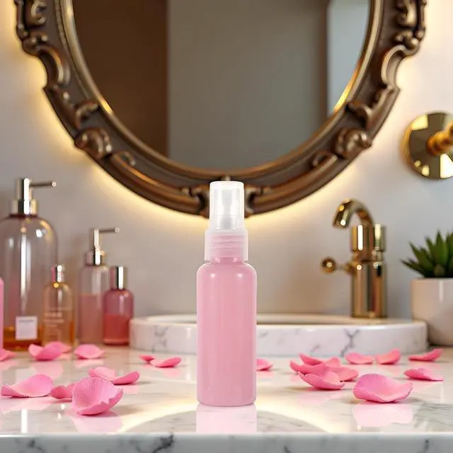 Alt view image 2 of 6 - 1Pc Pink Refillable Bottles, Candy Color Empty Bottles, Mini Perfume Bottle, Shampoo Cosmetic Container, Fine Mist Spray Bottle, Plastic Bottle, Refillable Cosmetic Spray Bottles