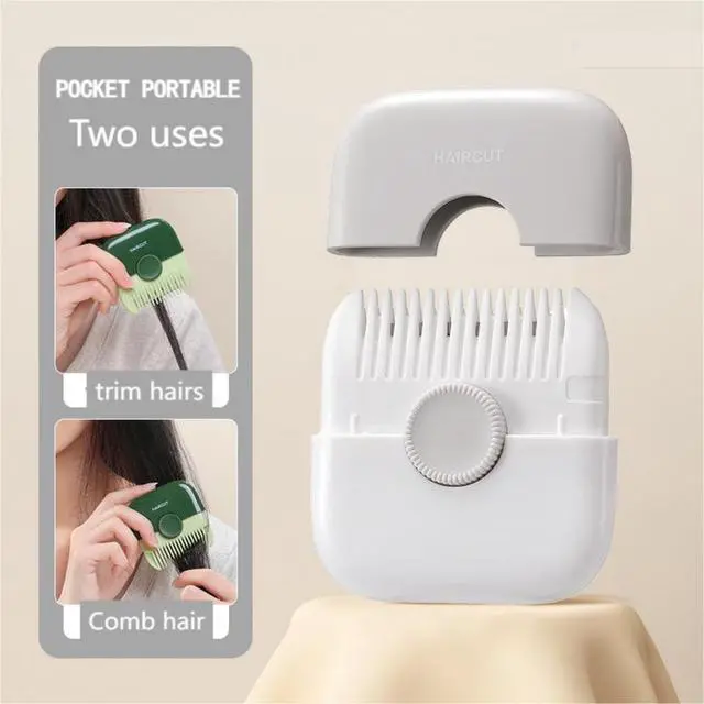 Alt view image 4 of 7 - 2 in 1 Hair Trimmer with 10 Replacement Blades, Razor Comb, and Sharp Double Edge Cutting Comb (White) | Razor Comb, and Sharp Double Edge Cutting Comb