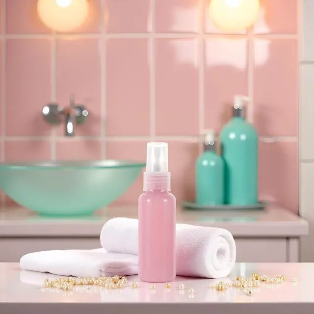 Alt view image 3 of 6 - 1Pc Pink Refillable Bottles, Candy Color Empty Bottles, Mini Perfume Bottle, Shampoo Cosmetic Container, Fine Mist Spray Bottle, Plastic Bottle, Refillable Cosmetic Spray Bottles