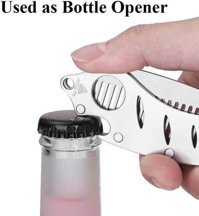 Alt view image 3 of 7 - AhfuLife Stainless Steel Metal Hair & Beard Comb, Multifunctional Folding EDC Pocket Comb With Bottle Opener Fits In Keychain - Anti-Static Hair & Beard Care Comb Mustache Comb - Presented in Gift Box