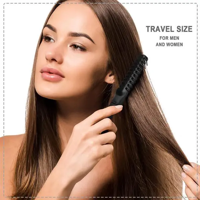 Alt view image 4 of 7 - 10 Pack Foldable Combs in Bulk Individually Wrapped, Black | Travel Pocket Hair Comb, Folding Hair Brush Double Headed, Brush Comb Styling Tool for Men Women Combs