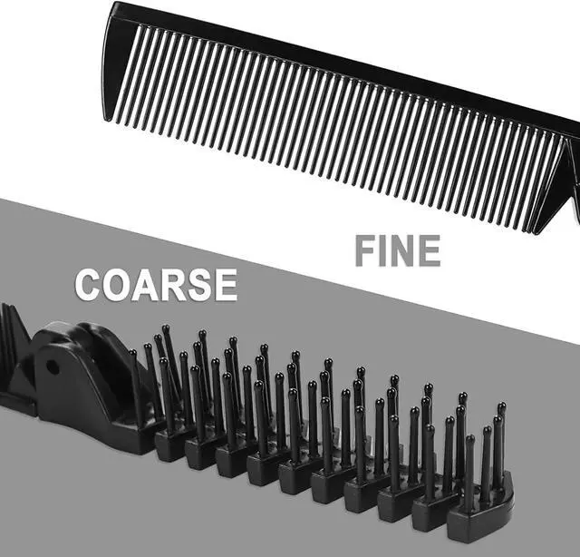 Alt view image 5 of 7 - 10 Pack Foldable Combs in Bulk Individually Wrapped, Black | Travel Pocket Hair Comb, Folding Hair Brush Double Headed, Brush Comb Styling Tool for Men Women Combs