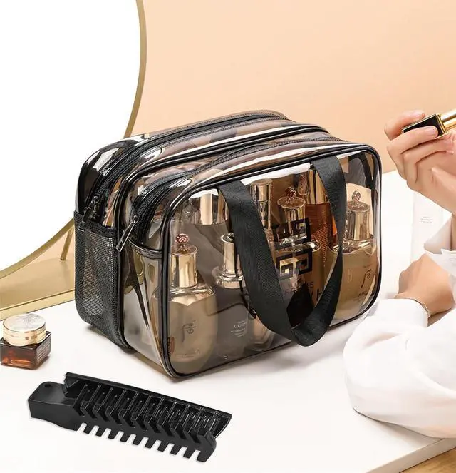 Alt view image 6 of 7 - 10 Pack Foldable Combs in Bulk Individually Wrapped, Black | Travel Pocket Hair Comb, Folding Hair Brush Double Headed, Brush Comb Styling Tool for Men Women Combs