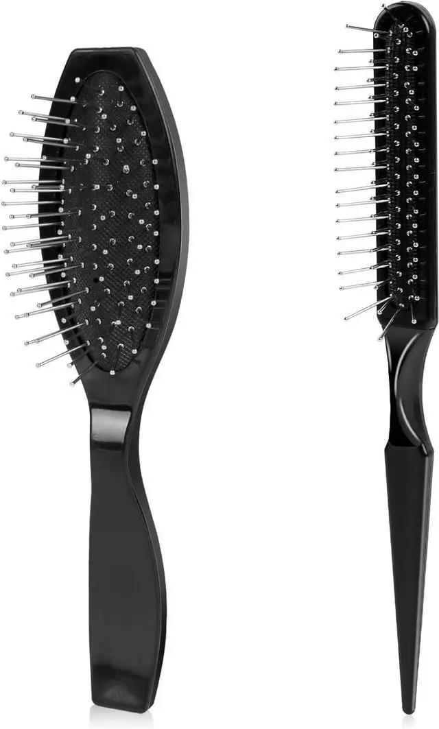Main image of Wig Brush Set, Stainless Steel Wire Bristle Brush for Synthetic Hair, Portable Brush and Combs for Human Hair Wigs and Extensions