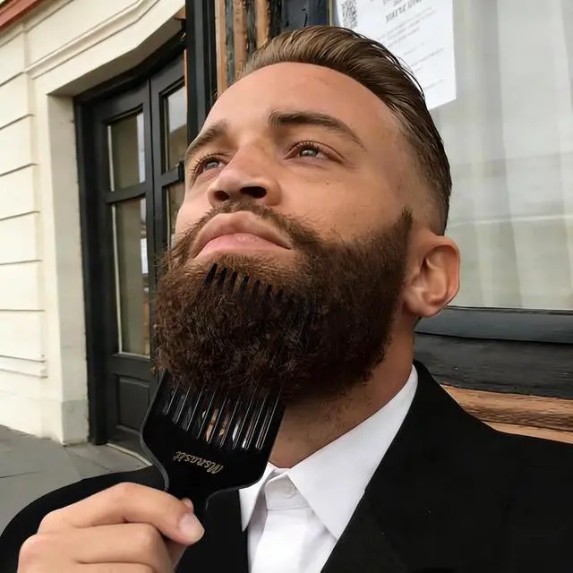 Alt view image 6 of 7 - Afro Hair Pick Comb for Curly Hair, Wide Long Tooth Beard Pick Tool | Volume & Styling Detangling Comb For Men and Women