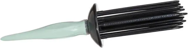 Alt view image 6 of 7 - Curling Roll Comb Curl Defining Brush Round Curly Hair Comb Beautiful Curls Travel friendly Hair Styling Tool Create, Green