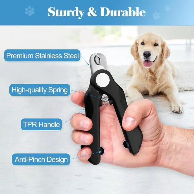 Alt view image 5 of 7 - Swihauk Heavy Duty Dog Nail Clippers and Trimmers, Professional Pet Nail Clippers with Nail File for Dogs Cats Small Animal, Claw Clippers with Safety Guard to Prevent Over-Cutting, Black