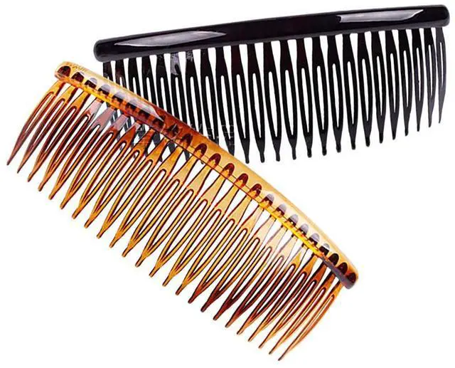 Main image of Fodattm 4PCS Large 5 Inches 24 Teeth Hair Side Comb French Hair Accessories Plastic Hair Clip Clamp for Men Women (A#)