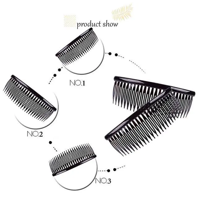 Alt view image 4 of 7 - Fodattm 4PCS Large 5 Inches 24 Teeth Hair Side Comb French Hair Accessories Plastic Hair Clip Clamp for Men Women (A#)