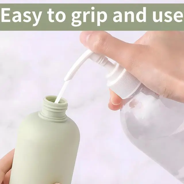 Alt view image 3 of 6 - 6.8oz Travel Shampoo and Conditioner Bottles,Refillable Squeeze Bottles with Flip Cap for Creams,Lotion,Shampoo,Conditioner(2 PCS)