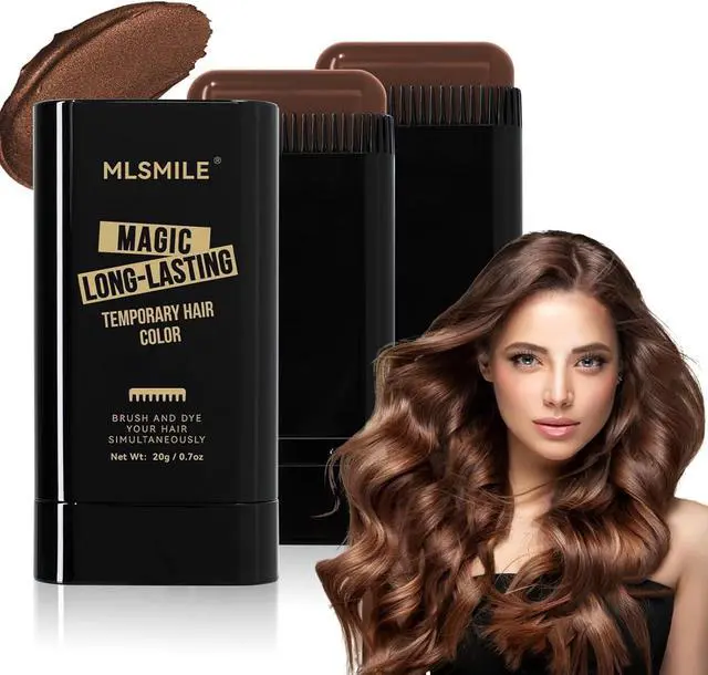 Main image of 2Pack 2-in-1 Hair Dye Comb Stick, Coffee Color Grey Hair Concealer | Instant Dyeing, Long-Lasting Waterproof, Sweat-Proof, Quick Root Touch-Up, Travel-Friendly Dye Pen for Women & Men