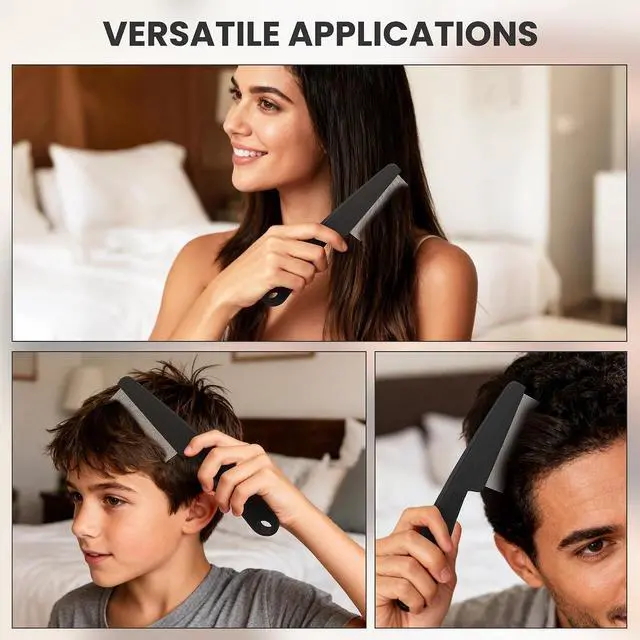 Alt view image 6 of 6 - 0.5mm Fine Tooth Stainless Steel Dandruff Comb for Adults Kids, Black | Scalp Buildup and Debris, Ideal for Daily Scalp Care, Hair Grooming and Dandruff Maintenance