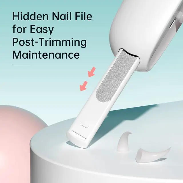Alt view image 3 of 6 - Petgravity Cat Nail Clipper, Adjustable 3-Size Trimming Hole with Hidden Nail File Anti-Splash Claw Trimmer, Safe Nail Clipping Grooming Tool Claw Clipper for Cats Kitten