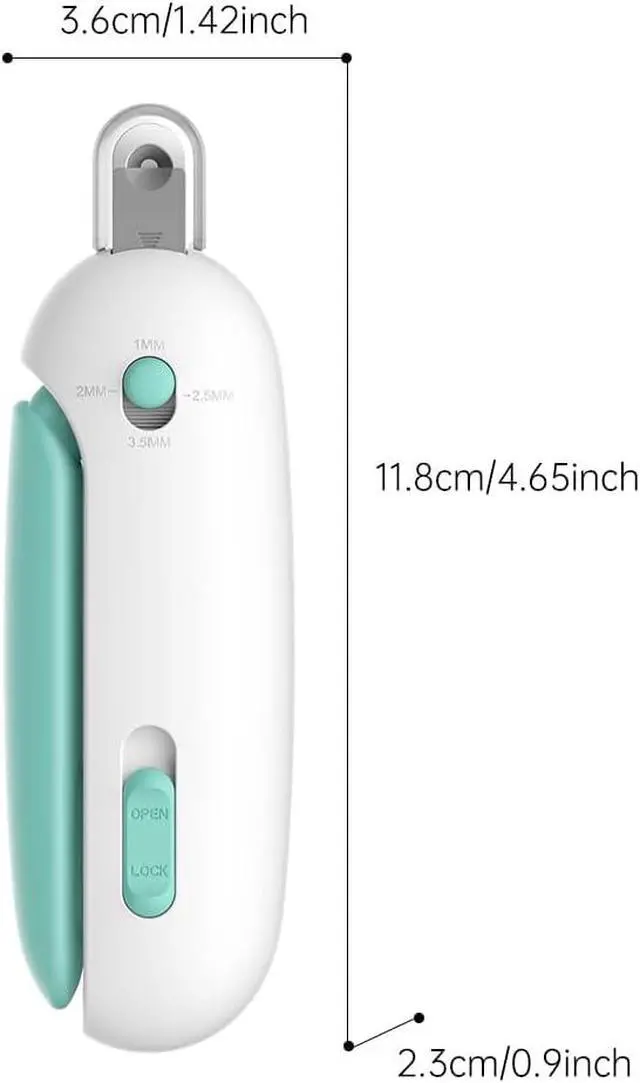Alt view image 6 of 6 - Petgravity Cat Nail Clipper, Adjustable 3-Size Trimming Hole with Hidden Nail File Anti-Splash Claw Trimmer, Safe Nail Clipping Grooming Tool Claw Clipper for Cats Kitten
