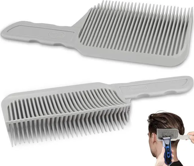 Main image of Fade Combs - 2PCS Barber Gradient Positioning Combs, Flat/Curved Push Edge for Blending Fades, Hair Cutting Guide Tools for Home & Salon Use