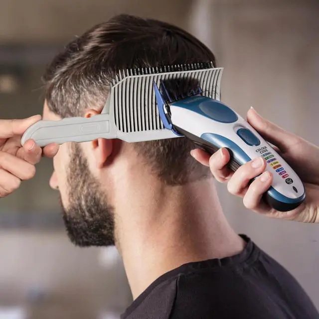 Alt view image 7 of 7 - Fade Combs - 2PCS Barber Gradient Positioning Combs, Flat/Curved Push Edge for Blending Fades, Hair Cutting Guide Tools for Home & Salon Use