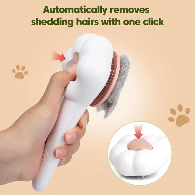 Alt view image 4 of 7 - Self-Cleaning Cat Brush for Shedding with Cat Nail Clipper 2-Piece Set | Suitable for pets that Shed a Lot or Have Overgrown Nails, Including Long & Short-Haired Cats, Small & Medium Dogs, Rabbits