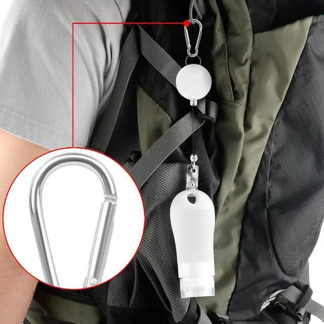 Alt view image 6 of 6 - LUEXBOX 4 PACK Portable Travel Bottle Set, Leakproof Silicone Bottles with Stretchable Lanyard, Travel Sized Empty Liquid Bottles Container, Reusable, Squeezable and Refillable (White)