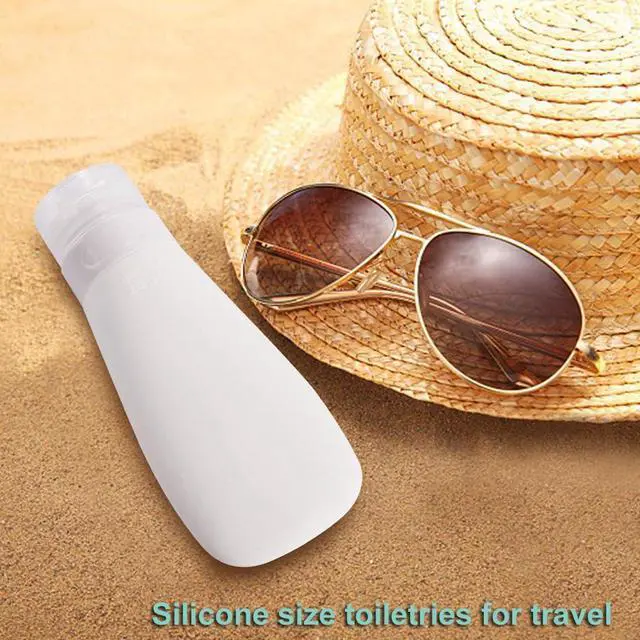 Alt view image 2 of 6 - Silicone Travel Bottles, Leak Proof Squeezable Refillable Travel Accessories Toiletries Containers Travel Size Cosmetic Tube for Shampoo Lotion Soap Liquids (2oz Grey/blue/white/green)