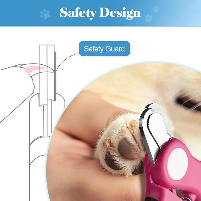 Alt view image 4 of 7 - Swihauk Heavy Duty Dog Nail Clippers and Trimmers, Professional Pet Nail Clippers with Nail File for Dogs Cats Small Animal, Claw Clippers with Safety Guard to Prevent Over-Cutting, Pink