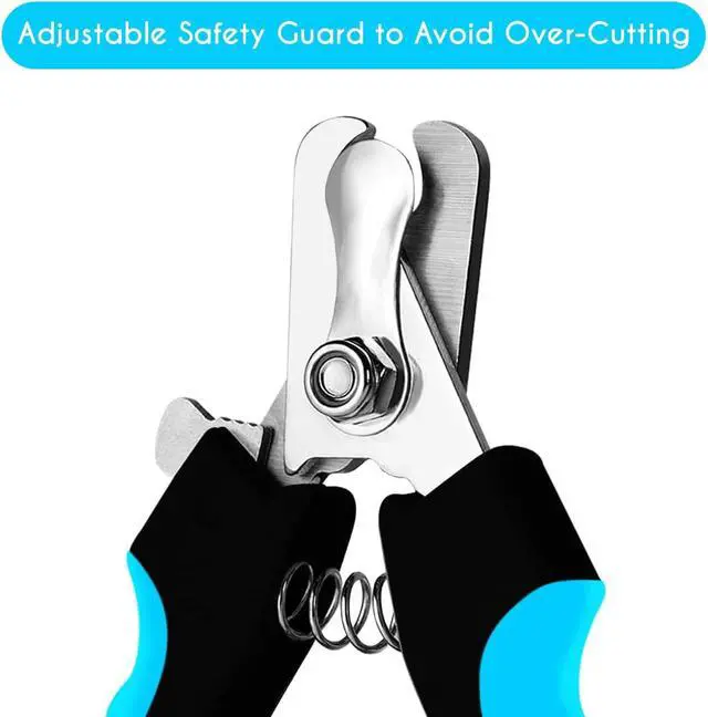 Alt view image 3 of 7 - Candure Pet Nail Clippers Professional Nail Trimmer Suitable for Puppy, Cats, Rabbits and Guinea Pigs - Safety Lock/Protective Guard to Avoid Over Cutting (Blue, Small)