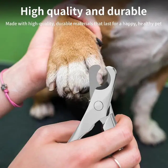 Alt view image 2 of 6 - Stainless Steel Dog Nail Clippers & Trimmers - Heavy Duty Pet Nail Clippers for Large, Medium, Small Dogs & Cats