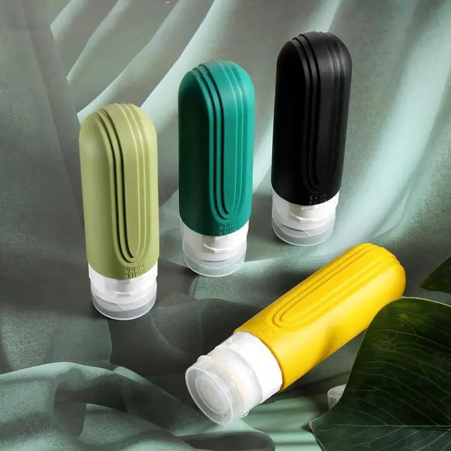 Alt view image 6 of 7 - Mrsdry Travel Bottles for Toiletries, Tsa Approved 3oz Travel Size Containers BPA Free Leak Proof Refillable Liquid Silicone Squeezable Travel Accessories for Shampoo Conditioner Lotion (4 Pack)