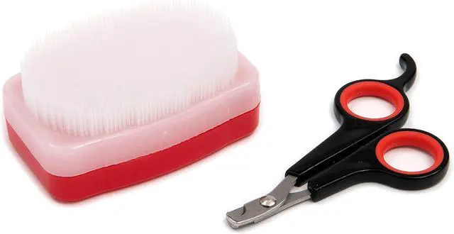 Main image of Lixit® Grooming Kits For Rabbits, Guinea Pigs and other Small Animals (Red, Brush and Clipper Set)