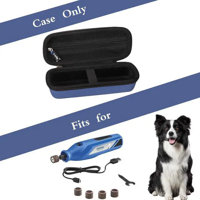 Alt view image 2 of 7 - Hard Storage Case for Dremel 7350-PET 4V Pet & Dog Nail Grinder, EVA Travel Carrying Bag for Dremel 7350-PET Nail Trimmer Professional Pet Grooming Kit, Case Only