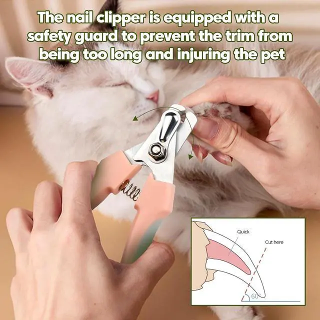 Alt view image 7 of 7 - Self-Cleaning Cat Brush for Shedding with Cat Nail Clipper 2-Piece Set | Suitable for pets that Shed a Lot or Have Overgrown Nails, Including Long & Short-Haired Cats, Small & Medium Dogs, Rabbits