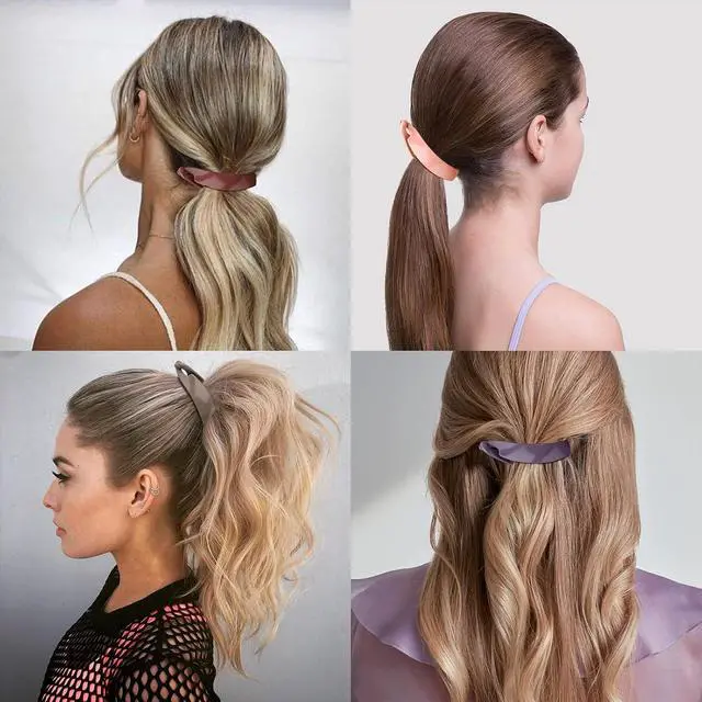 Alt view image 6 of 7 - 4PCS Small Banana Clip, Banana Clips for Thin Hair Strong Hold Bun Holder Jaw Barrettes for Women and Girls