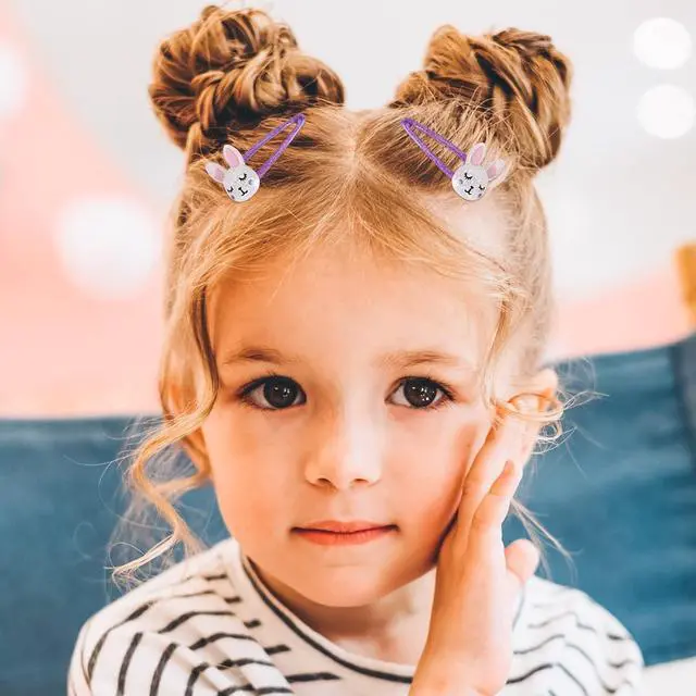 Alt view image 4 of 7 - Wingchold 16Pcs Girls Unicorn, Butterfly, Flower, Rabbit Hair Clips - Sparkly Rainbow Hair Accessories for Toddlers, Kids, Hair Clips for Party, Birthday Gift Supplies Favors