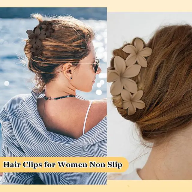 Alt view image 5 of 7 - Ondder Large Matte Claw Hair Clips for Women - 4.5 Inch Non-Slip Strong Hold Clips for Thick Hair, Hair Accessories