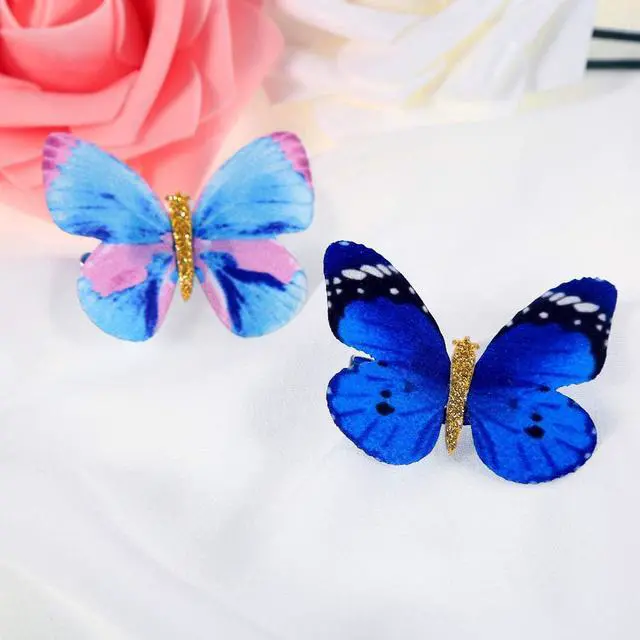 Alt view image 3 of 7 - Boao 18 Pieces Glitter Butterfly Hair Clips Fresh Styles | Y2k Colorful Hair Accessories for Teens Women, Cute 90s Hair Barrettes, Festivals and Everyday Styling
