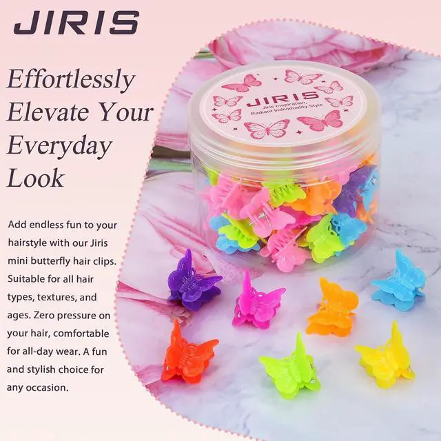 Alt view image 7 of 7 - 60PCS Mini Butterfly Hair Clips, 90s Rainbow Accessories for Women | Lightweight smooth plastic, non-slip grip. Ideal for thin, thick, curly or straight hair. Perfect for daily styling